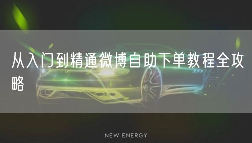 从入门到精通微博自助下单教程全攻略